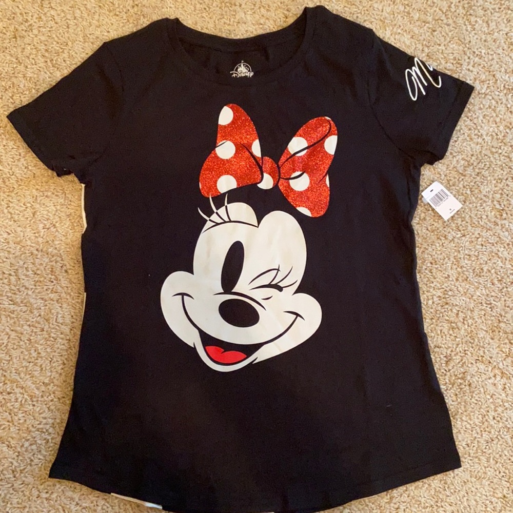Black winking Minnie Mouse T-shirt